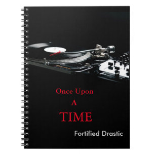 Fortified Drastic Black Spiral DJ Style Note Book