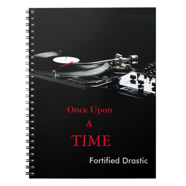 Fortified Drastic Black Spiral DJ Style Note Book (Front)