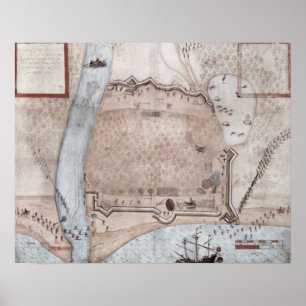Fortified Encampment, Puerto Rico Poster