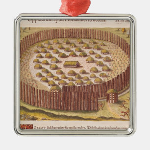 Fortified Indian Village, from 'Brevis 2 Metal Tree Decoration