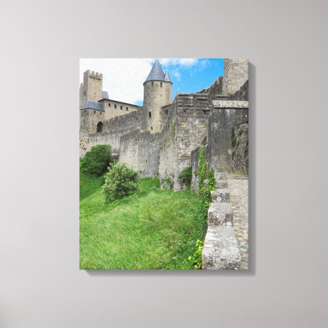 Fortified Wall of Carcassonne Canvas Print (Front)
