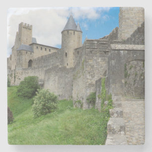 Fortified Wall of Carcassonne Stone Coaster