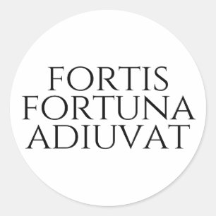 Fortis Fortuna Adiuvat Classic Round Sticker