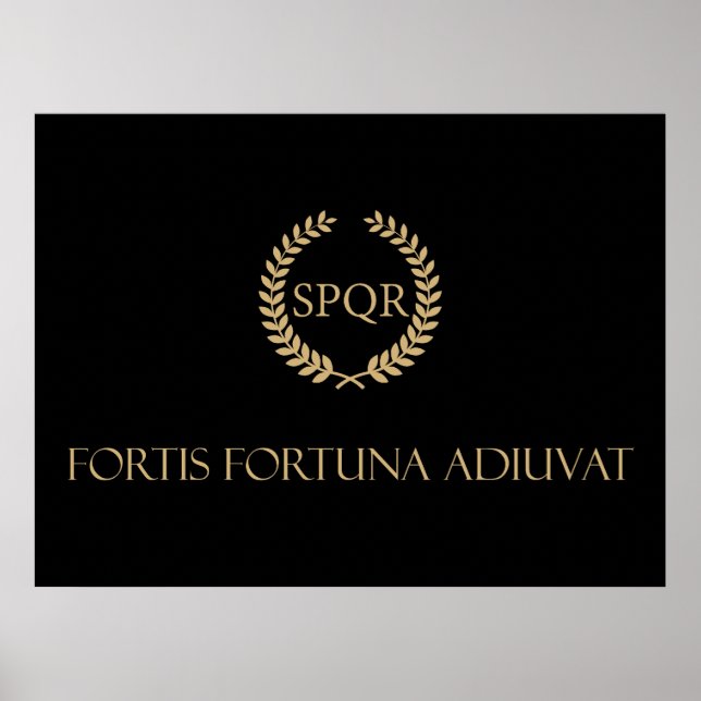 Fortis Fortuna Adiuvat - Fortune Favours The Brave Poster (Front)