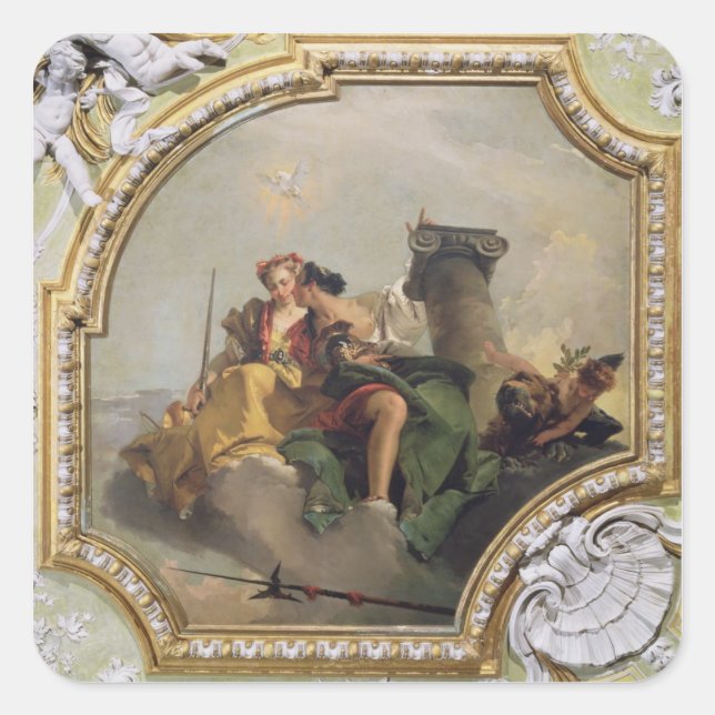 Fortitude and Justice, from the 'Sala Capitolare' Square Sticker (Front)