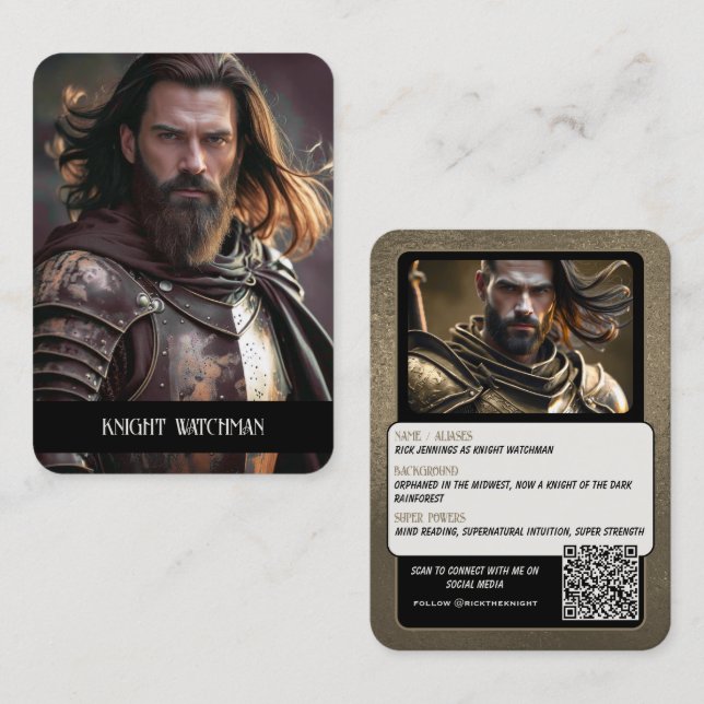 Fortitude Cosplay Character Trading Cards QR Code (Front/Back)