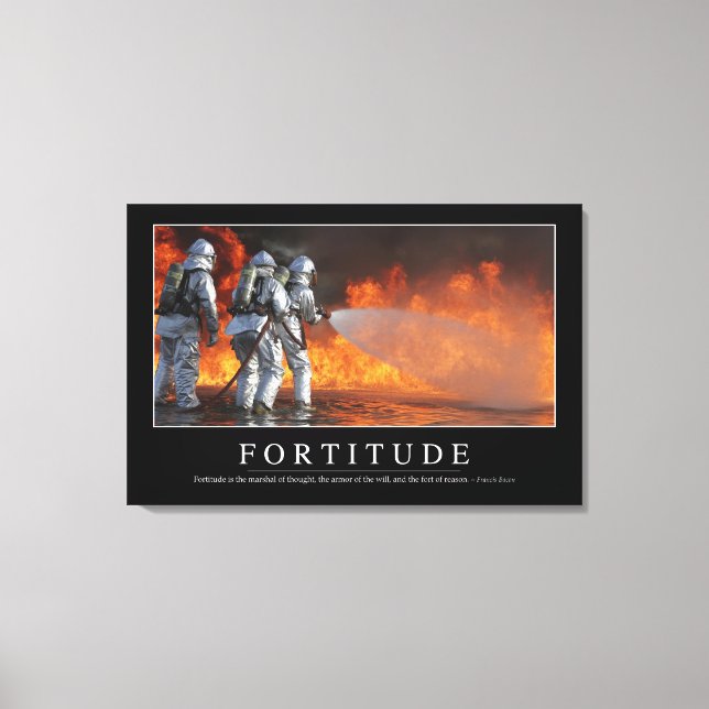 Fortitude: Inspirational Quote Canvas Print (Front)