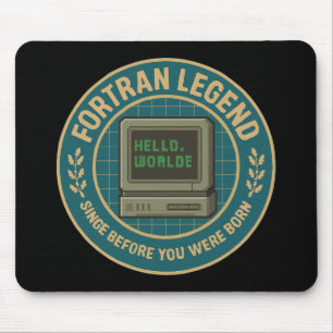 Fortran Legend Retro Computer Badge - Vintage Prog Mouse Pad