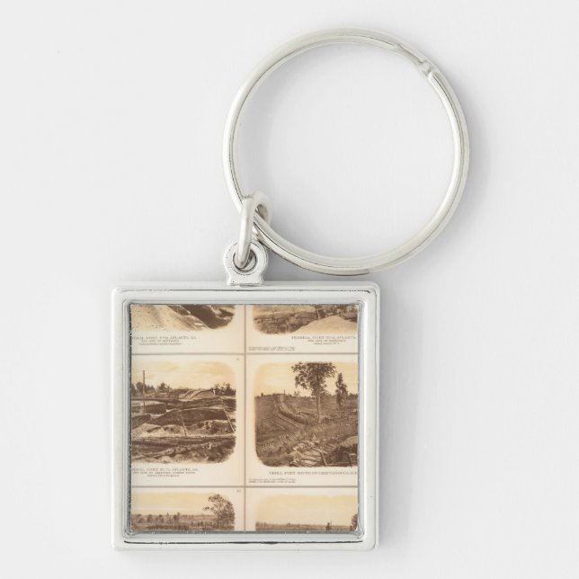 Forts, batteries, Atlanta, Ga Key Ring (Front)