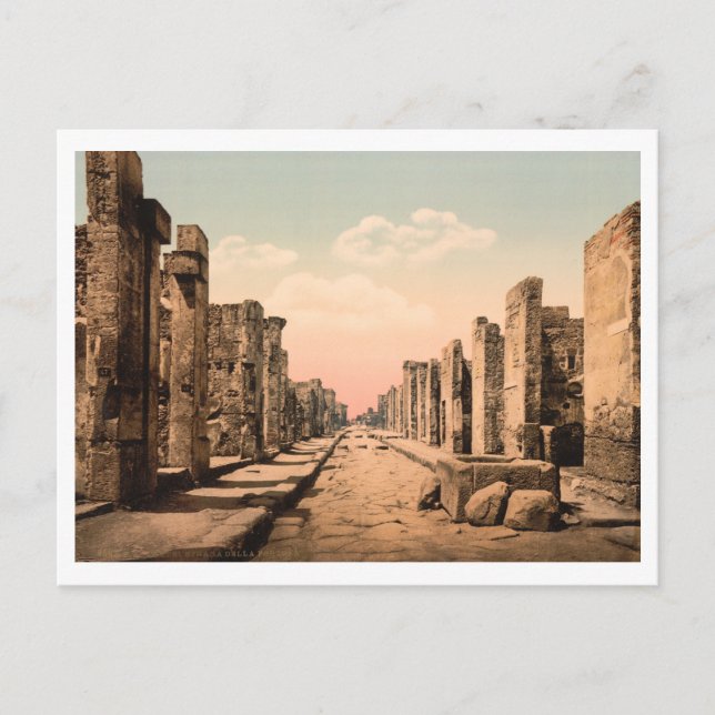 Fortuna Street, Pompeii, Campania, Italy Postcard (Front)