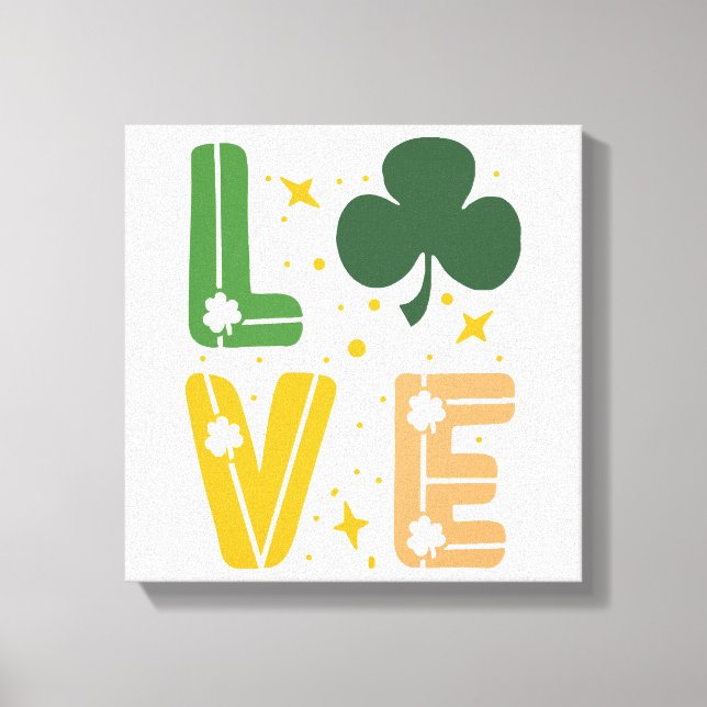Fortunate Feelings Clover Canvas Print (Front)