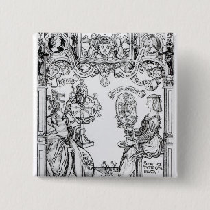 Fortune and Wisdom 15 Cm Square Badge