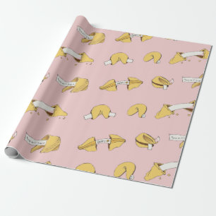 Fortune Cookie Pattern Wrapping Paper