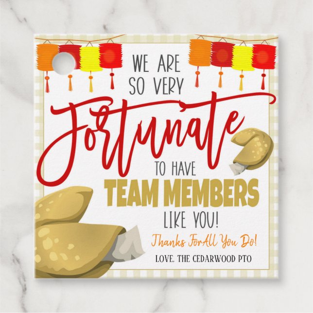 Fortune Cookie Thank You Gift Tag (Front)