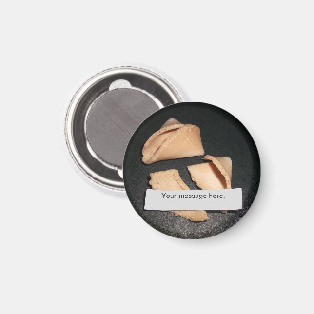 Fortune Cookie with Personalised Fortune Magnet (Front/Back)