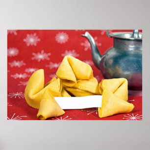 Fortune Cookie with Teapot Poster