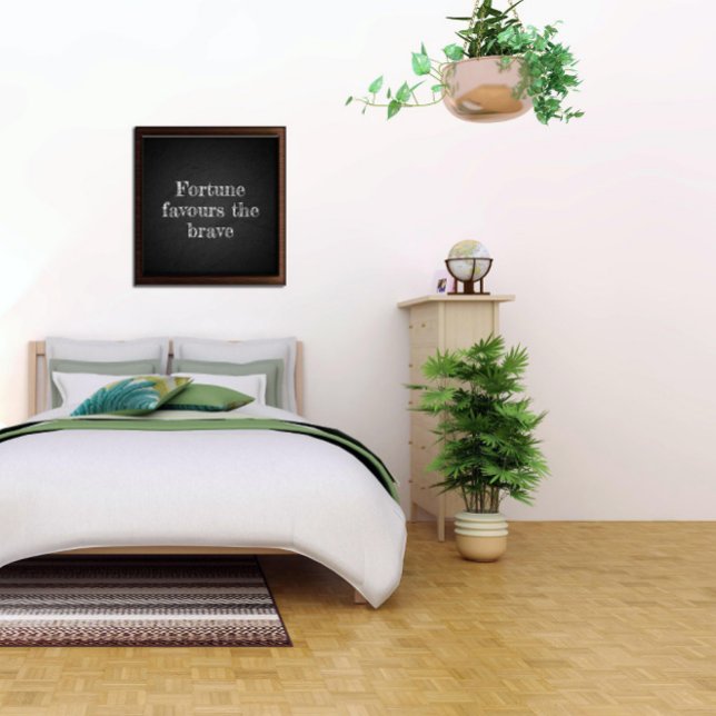 Fortune favours charcoal encouragement poster (Creator Uploaded)