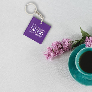 Fortune favours script typography Acrylic Keychain
