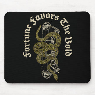 Fortune Favours The Bold Funny Bow Hunting Snake Mouse Pad