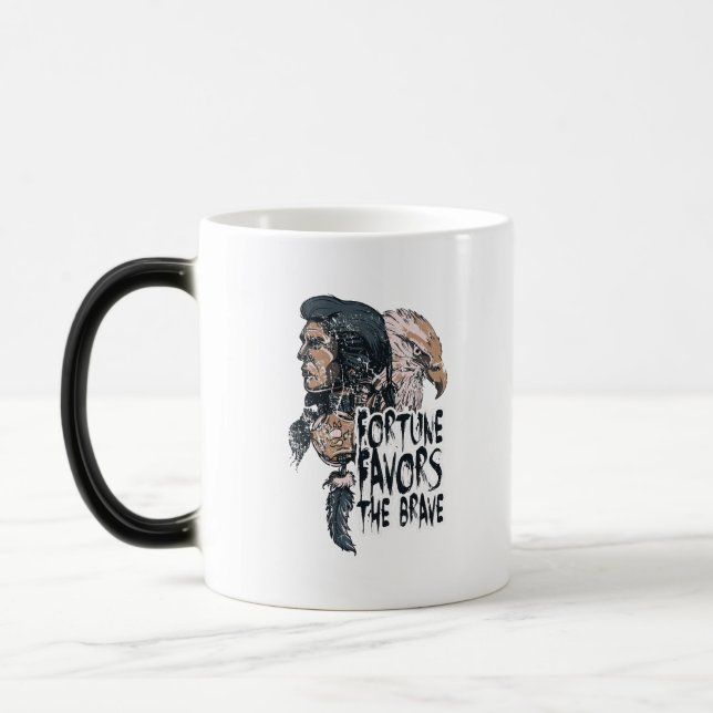 Fortune favours the brave magic mug (Left)