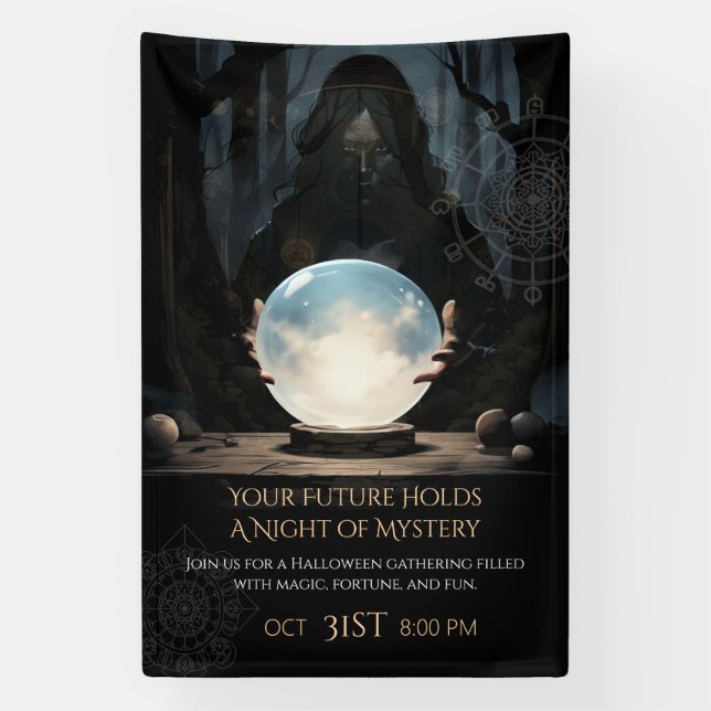 Fortune Teller Crystal Ball Banner (Vertical)
