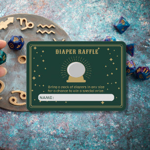 Fortune Teller Crystal Ball Diaper Raffle Enclosure Card
