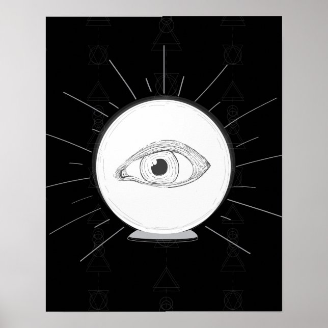 Fortune Teller Eye Seer Esoteric Crystal Ball Poster (Front)