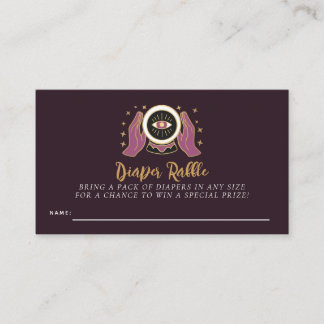 Fortune Teller Girl Baby Shower Diaper Raffle Enclosure Card