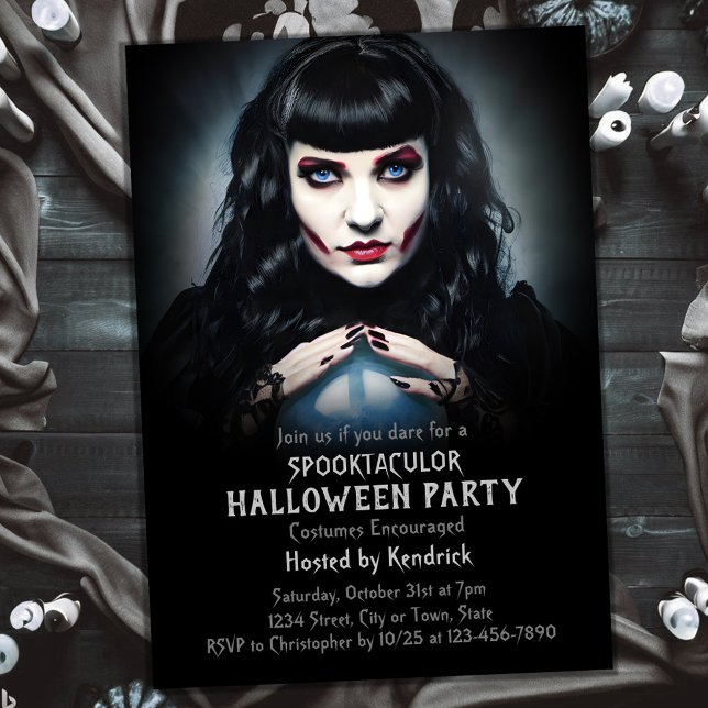 Fortune Teller Halloween Costume Party Invitation (Creator Uploaded)