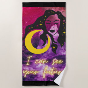 Fortune Teller - "I can see your future" Galaxy   Beach Towel