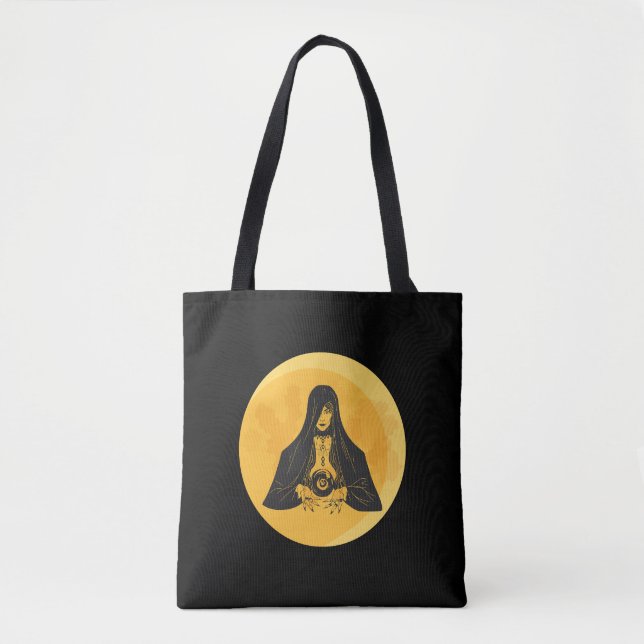 Fortune Teller Magic Ball Moon Tote Bag (Front)