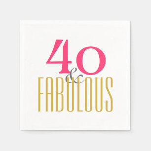 Forty and Fabulous Napkin