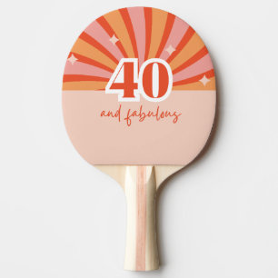Forty and fabulous retro ping pong paddle