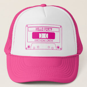 Forty Birthday Crew 1985 Cassette Birthday Family Trucker Hat