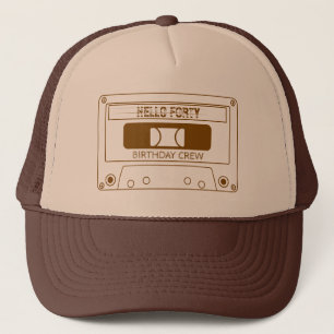 Forty Birthday Crew 1985 Cassette Birthday Family Trucker Hat