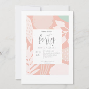 Forty Elegant 40th Birthday Party Invitation