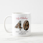 Forty & Fabulous Custom Photo 40th Birthday  Coffee Mug<br><div class="desc">Start every morning with a smile using our personalised "Forty & Fabulous" coffee mug! This custom design features your favourite photos beautifully displayed within the large "40" numerals, making it the perfect keepsake for celebrating this milestone birthday. Whether it's for your morning coffee, afternoon tea, or evening cocoa, this mug...</div>