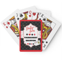 Forty Fives Tournament Champion Playing Cards