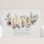 Forty Florals - 40th Birthday - Gold<br><div class="desc">Modern watercolour florals and boho leaves with the word 'forty' in real gold foil. Perfect for your Birthday party!</div>