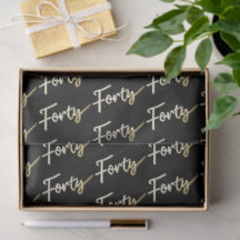 Forty gold on black birthday or annversary