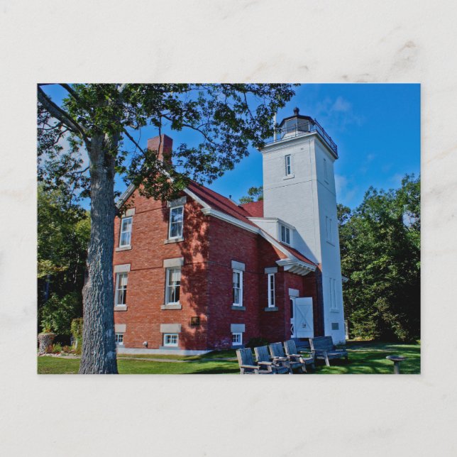 Forty Mile Point Lighthouse Postcard (Front)