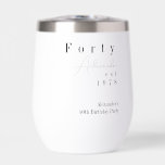 Forty Minimal 40th Birthday Party Favour<br><div class="desc">This is a modern, personalised 40th birthday party design. It is a minimal design, in stylish black and white typography. It has "Forty" and space you to add your name in stylish script typography and year established. Perfect for a cool and fun, 40th birthday party or celebration and ideal as...</div>