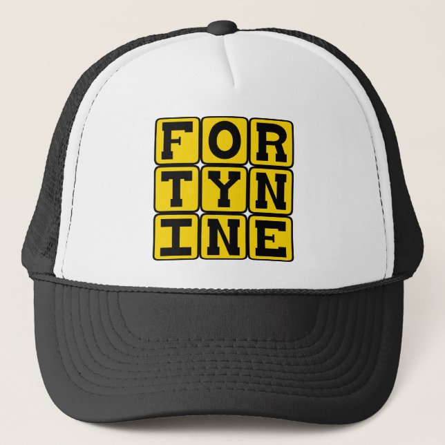 Forty Nine, Number 49 Trucker Hat (Front)