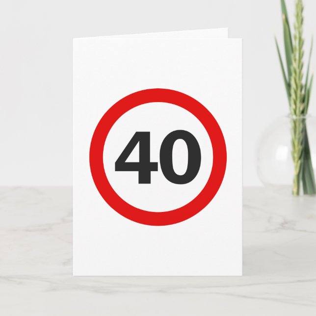 Forty Road Sign Card (Front)