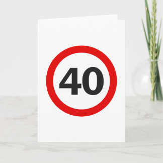 Forty Road Sign Card