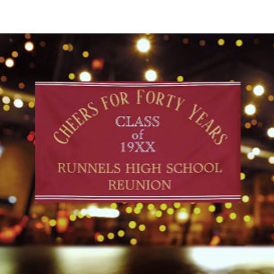 FORTY YEAR CLASS reunion banner