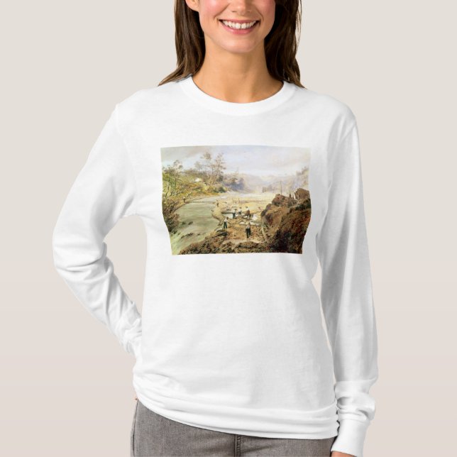 Fortyniners' washing gold from the Calaveres T-Shirt (Front)