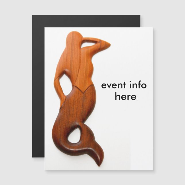 forward looking mermaid magnetic invitation (Front/Back)