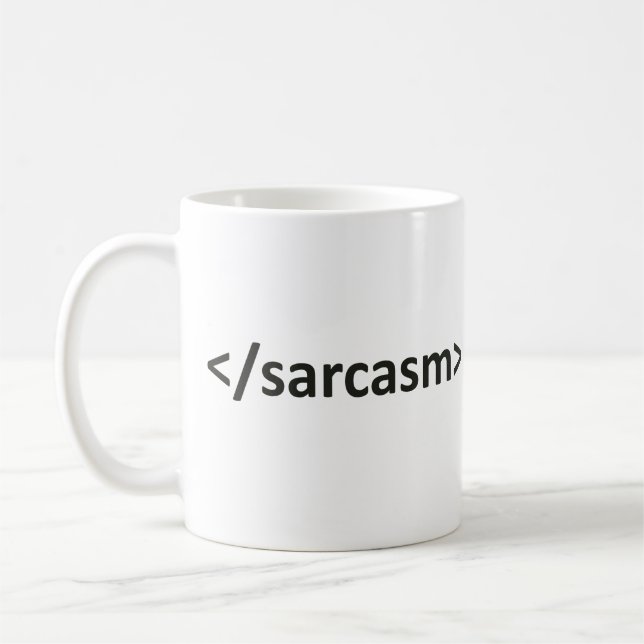 Forward Slash Sarcasm Code Coffee Mug (Left)
