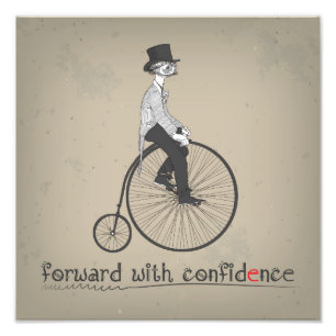 Forward With Confidence Vintage Bicycle Photo Print